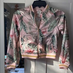 K. Kijak X H&M Floral Pink Bomber Jacket
